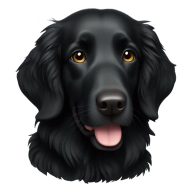 All Black Flat- Coated Retriever  sticker