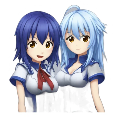 Xenovia Quarta Highschool dxd and Monika ddlc sticker