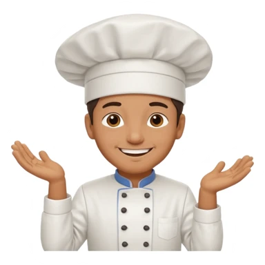 Cook Man face and chest  sticker