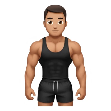 bodybuilder wearing black sticker