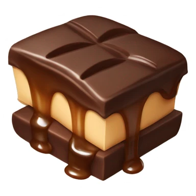 Piece of chocolate filled with caramel  sticker