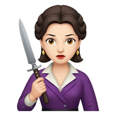 Opera singer with a knife  sticker