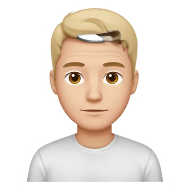 male in plain shirt sticker