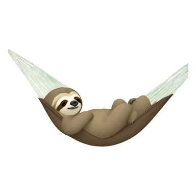 Sloth in a hammock sticker