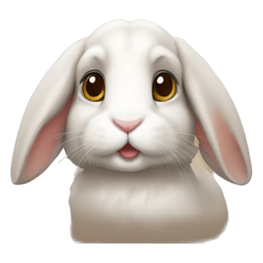 a lop rabbit face sticker
