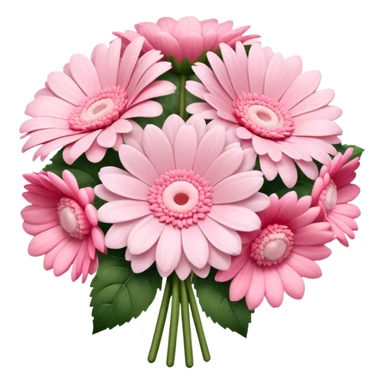 Rose Quartz Pink gerbers bouquet vintage galmour sticker