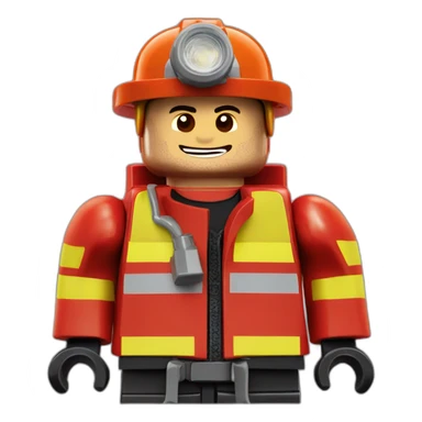 Bombero lego sticker