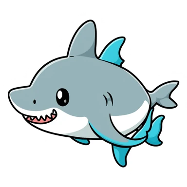 cute baby shark sticker