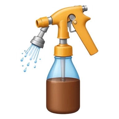 spray bottle brown colored sticker