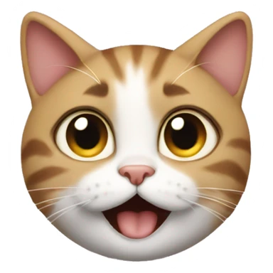 cat flying kiss sticker