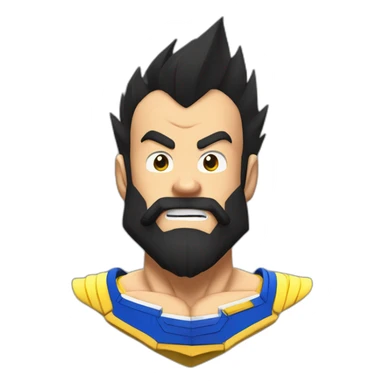 Vegeta beard sticker