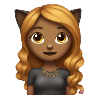 Cat with  una chica dormida piel canela pasión pelo lacio negro sticker