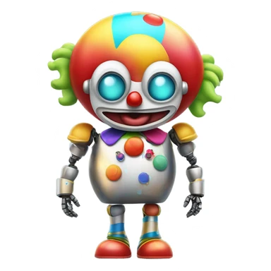 robot clown sticker
