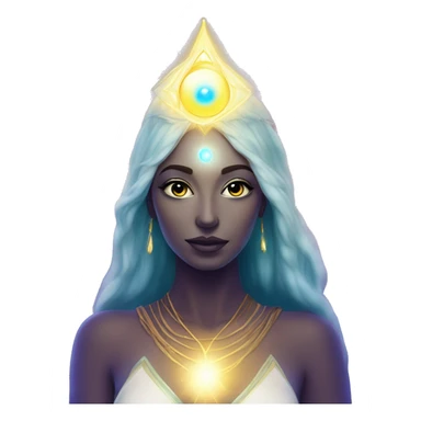 Pleiadian radiant glowing diva woman female third eye sticker
