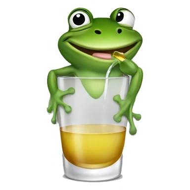 Frog drinking vodka  sticker