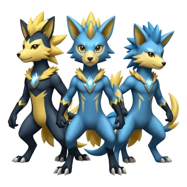 Luxio-Luxray-Zeraora-Manectric-fusion (full body) sticker