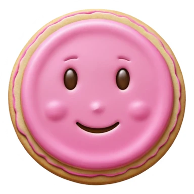 Pink sugar cookie without sprinkles sticker