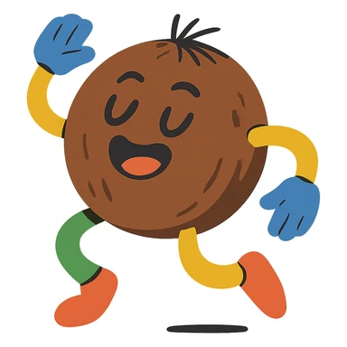 dancing coconut sticker