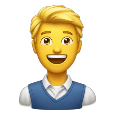 excited man with starred eyes sticker