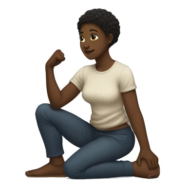 kneeling with fist up to support black excellence sticker
