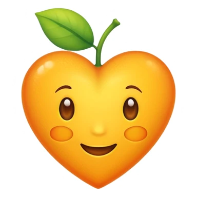 Yellow and orange hearty sticker