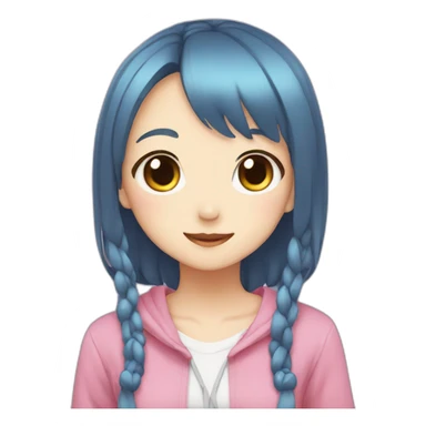 Kawaii anime girl sticker