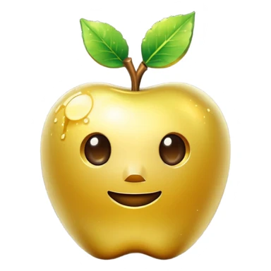 Enchanted golden apple in minecraft style  sticker