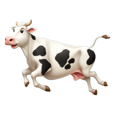 Cow jumping over the moon sticker
