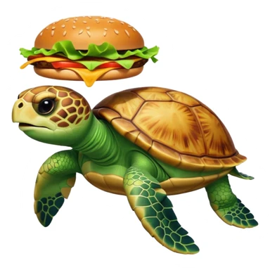 SeaTurtle eat burger sticker