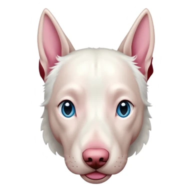 albino doberman with blue eyes sticker