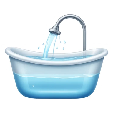Bathtub full of water sticker