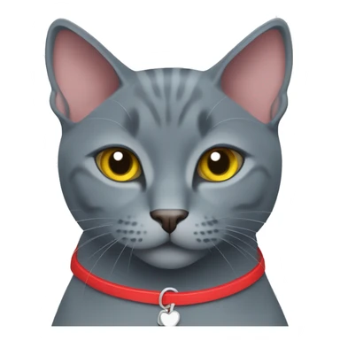 Russian blue cat wearing a red bikini sticker