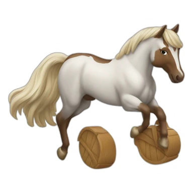 Cheval qui saute sticker