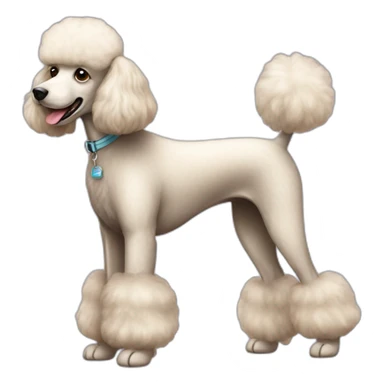 Dog Standart Poodle full-height sticker