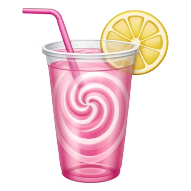 pink lemonade in a plastic cup sticker