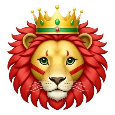 Please make me the flag of the lion and the sun with the crown of Iran, which is green from the top, white in the middle and red bottom. sticker