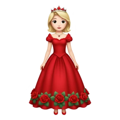 princess in a red rose dress full body sticker