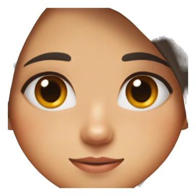 Brunette girl with brown eyes, white skin and holding a tricolor cat with black, white and orange furry. Cat hairs are black in one side of its face and orange in the other side of its face. sticker