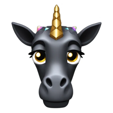 Minecraft Black Jiraffe Head With Diamond Unicorn Horn and Lazer Eyes sticker