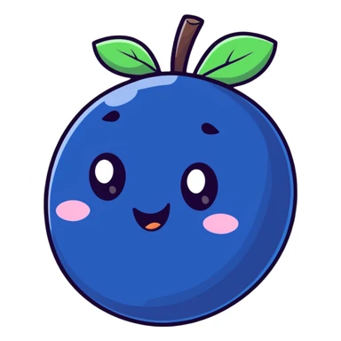 cute blueberry character sticker