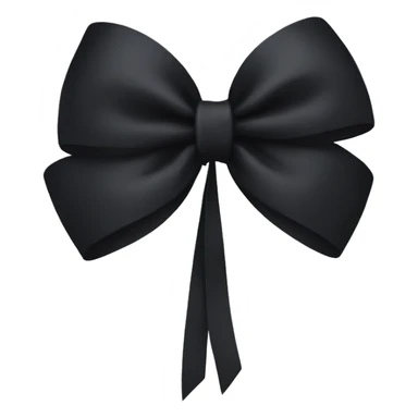 Black coquette bow sticker