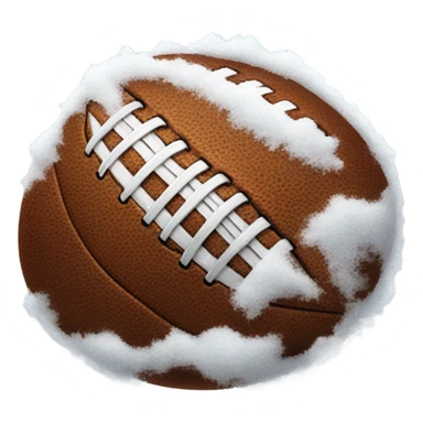 football covered in snow sticker