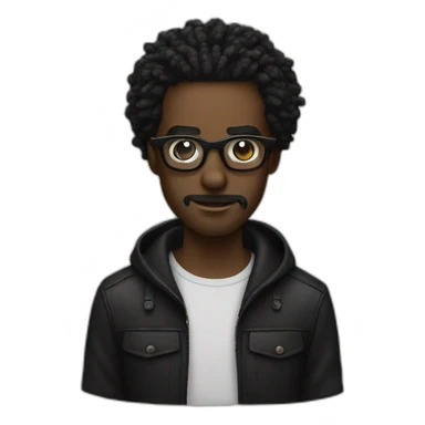 Homme noir avec des dread et ds lunettes noir sticker