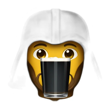 Dark Vador buvant une bière sticker