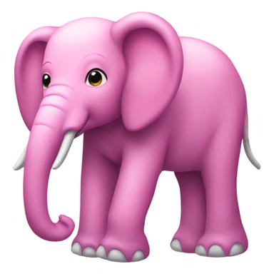 Pink elephant sticker