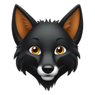 an black fox with nine tails sticker