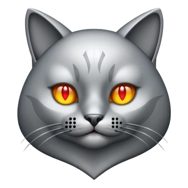 pokerface metal cat sticker