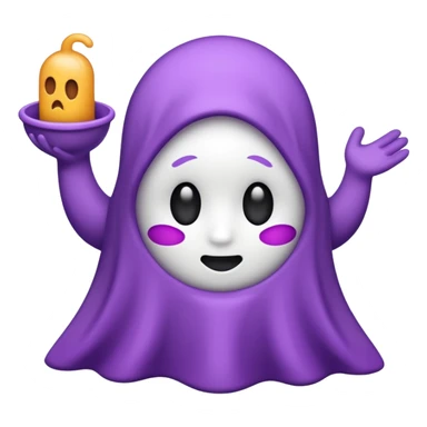 pirulito fantasma roxo e branco sticker