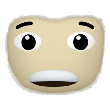 beige sherpa pillow sticker