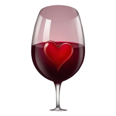 red wine heart sticker